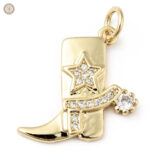Pendentif Botte Western en style bijou cowboy