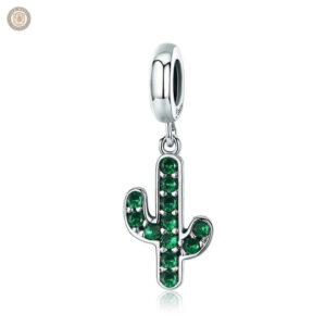 Pendentif cactus en argent, bijou inspiré du style western