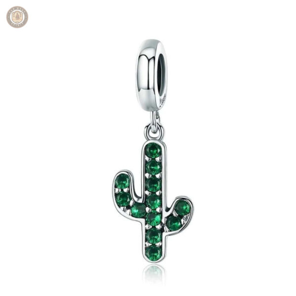 Pendentif cactus en argent, bijou inspiré du style western