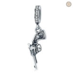 Pendentif Revolver en argent, bijou au style western