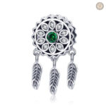 Pendentif attrape rêve en argent pour femme