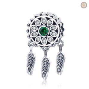 Pendentif attrape rêve en argent pour femme