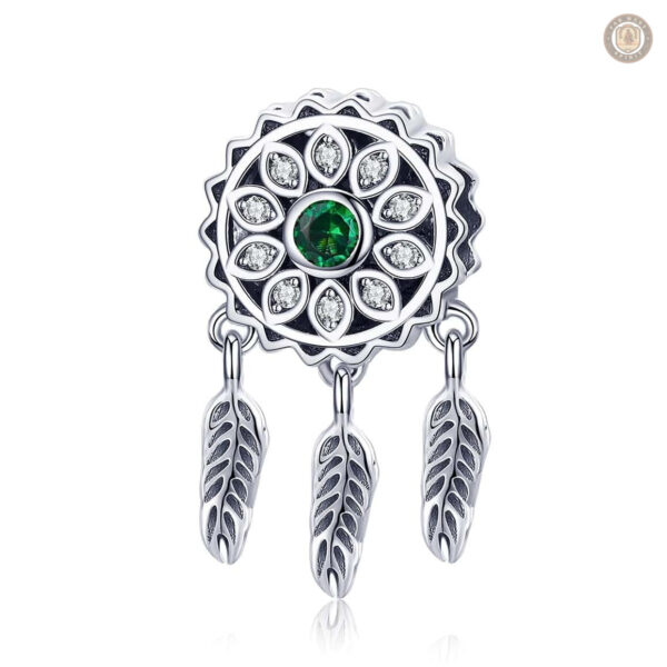 Pendentif attrape rêve en argent pour femme