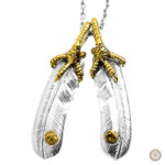 Pendentif Plumes en argent, élégant bijou western