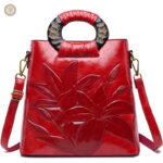 Sac western en cuir avec design fleuri