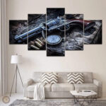 Tableau Pistolet Cowboy en style western
