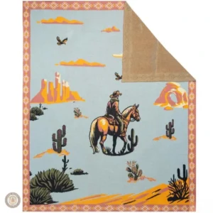 Plaid western décoratif aux motifs traditionnels