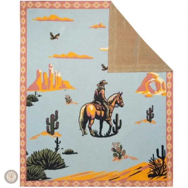 Plaid western décoratif aux motifs traditionnels