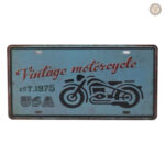 Plaque métal vintage moto décorative