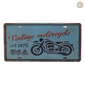 Plaque métal vintage moto décorative