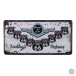 Plaque métal vintage America's Highway décorative