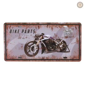 Plaque Métal Vintage Bike Parts décorative