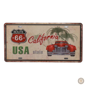 Plaque Métal Vintage California décorative