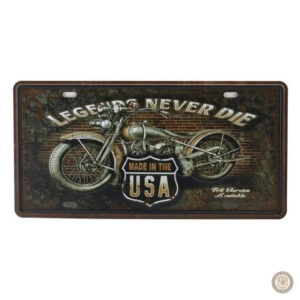 Plaque métal vintage Legends Never Die