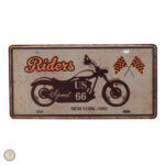 Plaque métal vintage Riders pour décoration murale