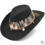 Accessoire western orné de plumes