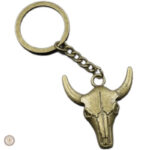 Porte-clé crâne de buffle style western