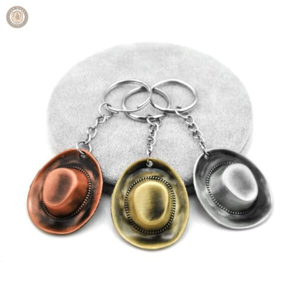 Porte-clef chapeau de cowboy en style western