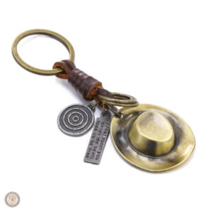 Porte-clé chapeau de cowboy rétro en style western