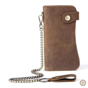 Porte-monnaie cowboy en cuir authentique