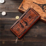 Portefeuille Western 100 Dollars en cuir authentique