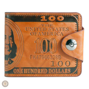 Portefeuille western en cuir avec motif dollar