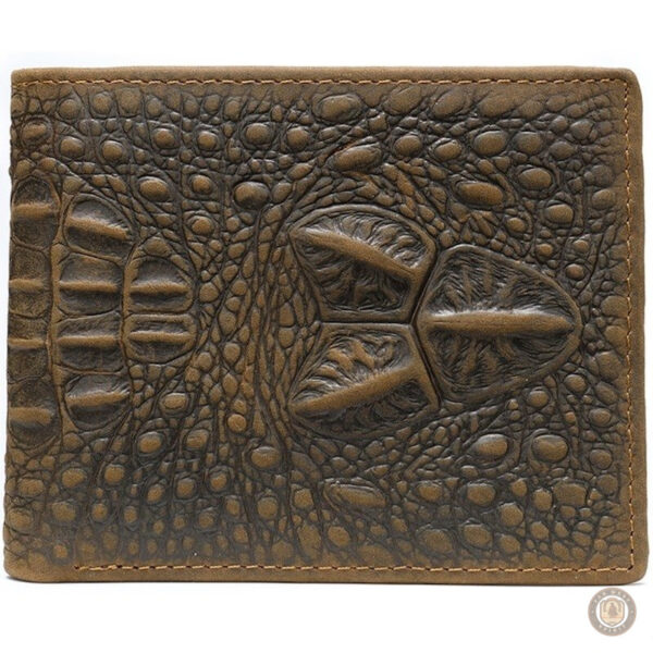 Portefeuille effet croco en cuir pour un style western
