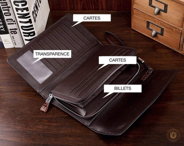 Portefeuille élégant avec motifs inspirés du Far West