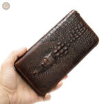 Accessoire western élégant en cuir crocodile