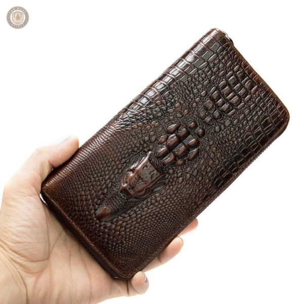 Accessoire western élégant en cuir crocodile