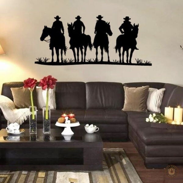 Poster mural Far West avec illustration de vaquero