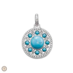 Pendentif argenté pour collier style western