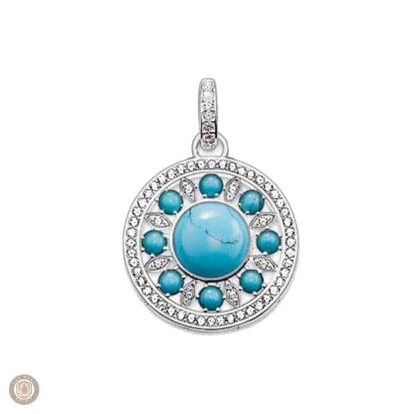 Pendentif argenté pour collier style western