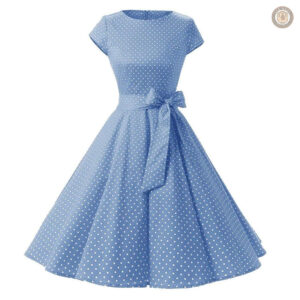 Robe western bleu clair élégante et décontractée