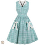 Robe à carreaux style cowboy pour un look western