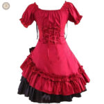 Robe rouge à motif country, idéale pour les amateurs de style western
