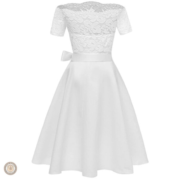 Robe blanche élégante western