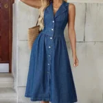 Robe en Jean, look décontracté inspiré du style cowgirl