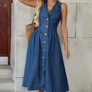 Robe en Jean, look décontracté inspiré du style cowgirl