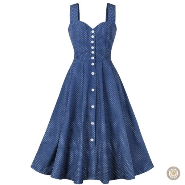 Robe longue bleu pour un style western élégant