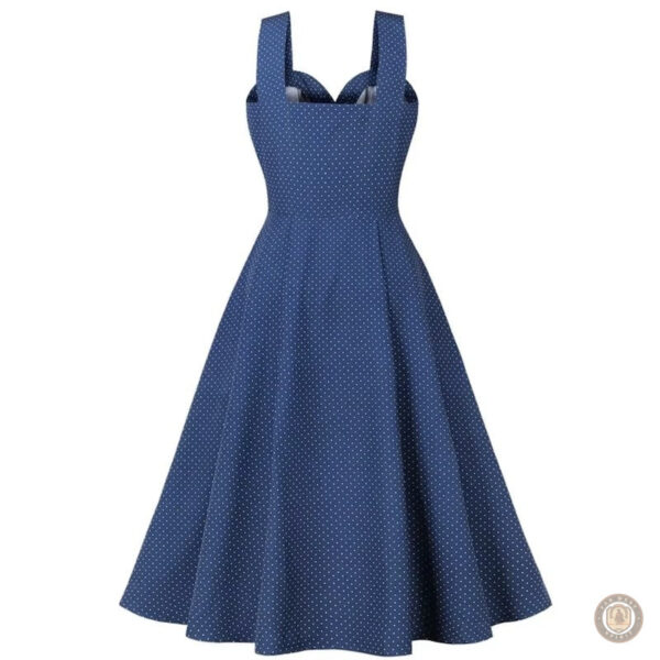 Robe bleu avec motifs western, idéale pour les occasions décontractées