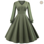 Robe longue western élégante, style classique