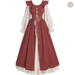 Robe longue femme style western