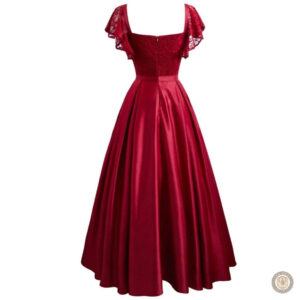 Robe country avec détails raffinés, idéale pour un mariage rustique