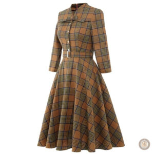 Robe western avec motifs rétro et coupe élégante