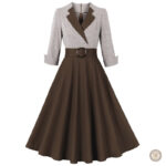 Robe V avec ceinture western, style décontracté