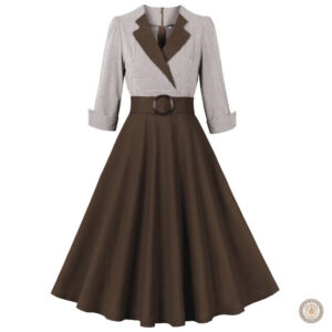 Robe V avec ceinture western, style décontracté