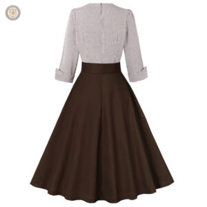 Robe western élégante avec ceinture ajustable, look tendance