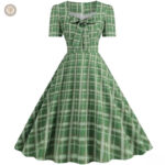 Robe western à carreaux élégante et stylée