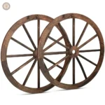 Roues de charrette en bois décoratives pour une ambiance western